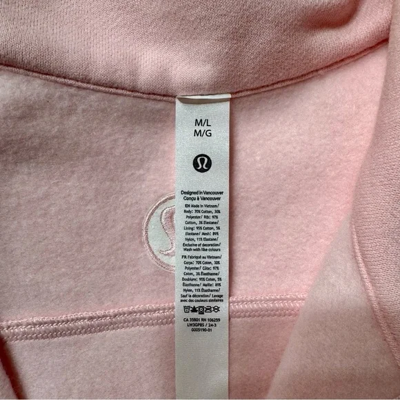 Lululemon Scuba Oversized Funnel Neck Full Zip Jacket Strawberry Milkshake NWT - Picture 13 of 14